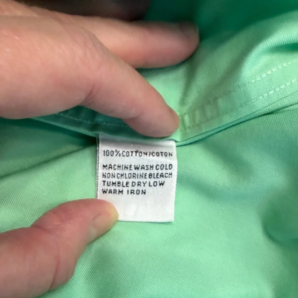 Talbots Green Button Down Shirt - Picture 4 of 4